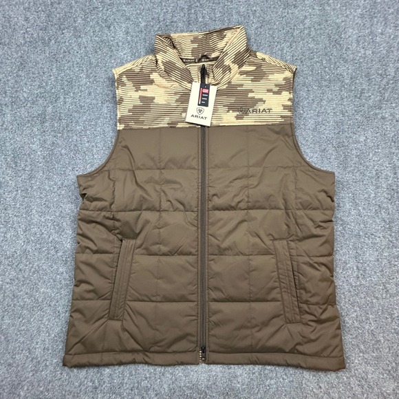 Ariat Other - Ariat Crius Insulated Vest Mens XL Brown Camo Concealed Carry Puffer Jacket
